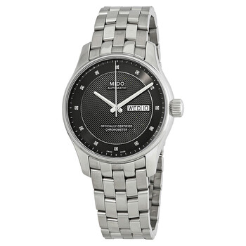Belluna Automatic Diamond Black Dial Watch M0014311106692
