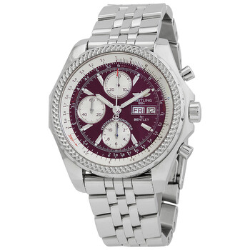 Bentley GT Chronograph Steel Burgundy Watch A1336212K506SS