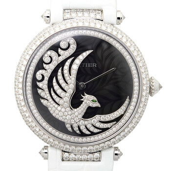 Bestiaire Evol Dun Phoenix Dark Purple Mother of Pearl with Diamonds Feather Dial Watch HPI00633