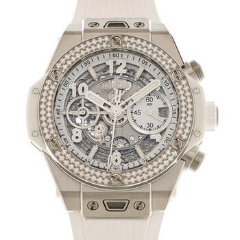 Big Bang Chronograph Automatic Diamond Silver Dial Watch 441.NE.2011.RW.1104