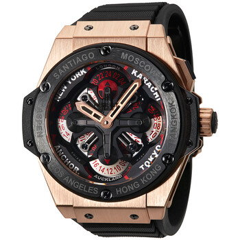 Big Bang King Power Unico GMT King Gold Black Rubber Watch 771.OM.1170.RX