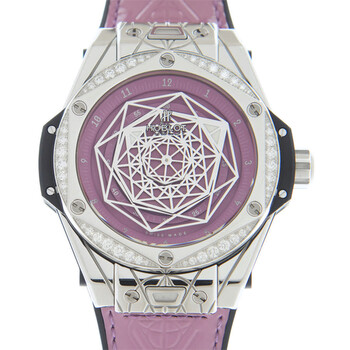Big Bang Sang Bleu Automatic Diamond Purple Dial Watch 465.SS.89P7.VR.1204.MXM20