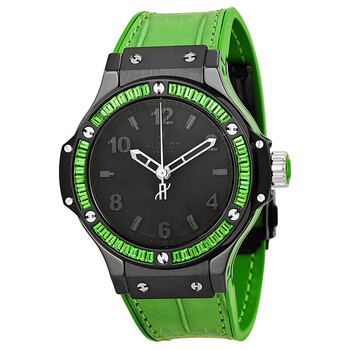 Big Bang Tutti Frutti Black Dial Green Strap Watch 361CG1110LR1922