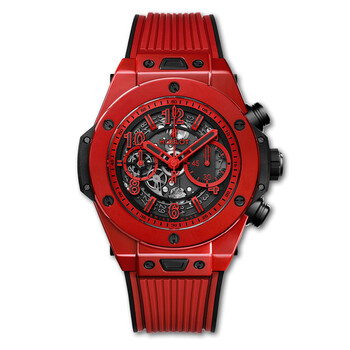 Big Bang Unico Limited Edition Red Magic Chronograph Automatic Matte Red Skeletal Dial Watch 411.CF.8513.RX