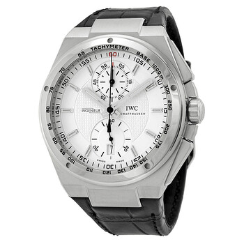 Big Ingenieur Chronograph Automatic Silver Dial Black Leather Watch