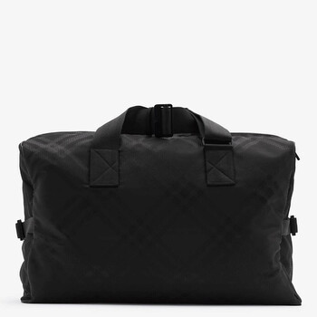 Black Check Jacquard Weekend Bag