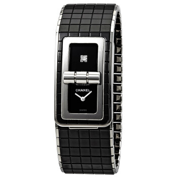 Black Code Coco Black Diamond Dial Steel and Ceramic Watch H5147
