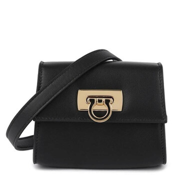 Black Credit Card Holder With Shoulder Strap