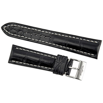 Black Crocodile Leather 24 mm Strap 760P