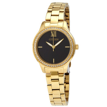 Black Dial Quartz Crystal Watch EL308255E