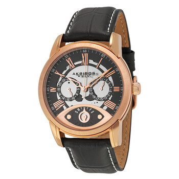 Black Dial Rose Goldtone Watch AK725RG