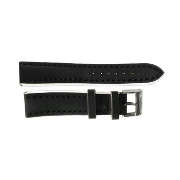 Black Leather Strap with Stainless Steel Tang Buckle 2220mm
