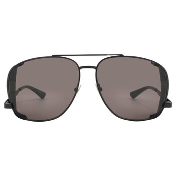 Black Pilot Sunglasses SL 653 LEON LEATHER SPOILER 002
