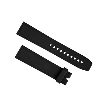 Black Rubber 22 mm  20 mm Strap 131S
