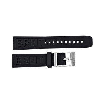 Black Rubber Watch Band Strap with a Stainless Steel Tang Buckle 2018mm