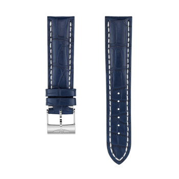 Blue Alligator Leather Strap 22mm