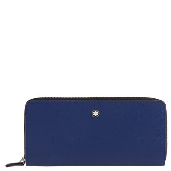 Blue Calfskin Sartorial Phone Pouch