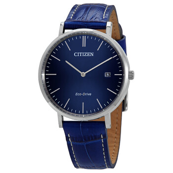 Blue Dial Blue Leather Watch AU108011L