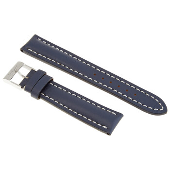 Blue Leather Strap Stainless Steel Tang Buckle 1816mm