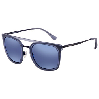 Blue Mirror Square Sunglasses EA2062 312855