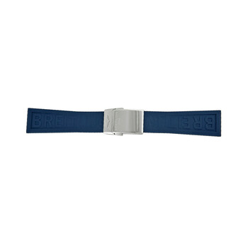 Blue Rubber Strap with a Stainless Steel Deployment Buckle 2420mm