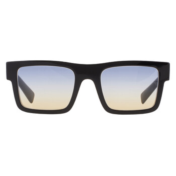 Blue Shaded Yellow Rectangular Sunglasses PR 19WS 1AB06Z