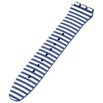 Blue  White Silicone Strap 6H