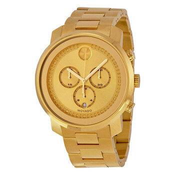 Bold Champagne Dial Yellow Gold Ionplated Watch