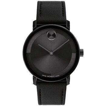Bold Quartz Black Dial Watch