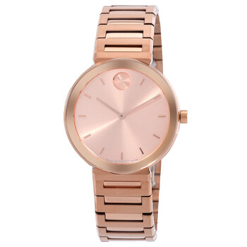 Bold Quartz Rose Gold Dial Watch