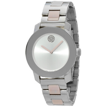 Bold Quartz Silver Dial Watch