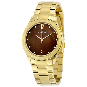 Brown Dial Goldtone Watch SKW2108