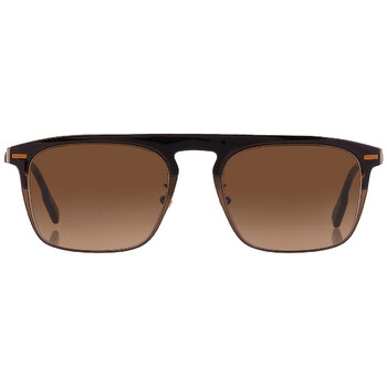 Brown Gradient Browline Sunglasses EZ0216H 48F