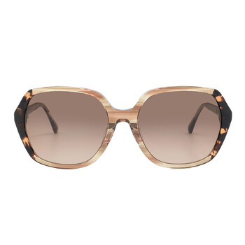 Brown Gradient Geometric Sunglasses ELLERYFS 02OHHA