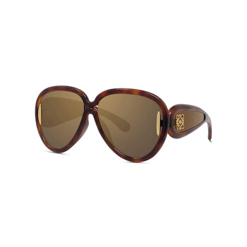 Brown Mirror Pilot Sunglasses LW40132I 52G
