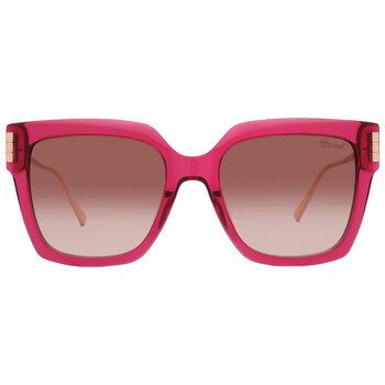 Brown Pink Gradient Square Sunglasses SCH353M 04GB