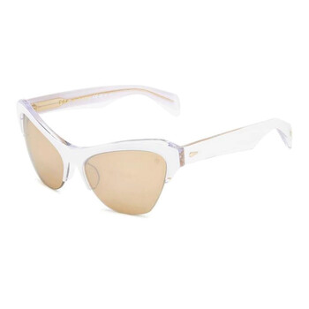 Brown Silver Flash Mirror Cat Eye Sunglasses RNB1079S 0P9UT4