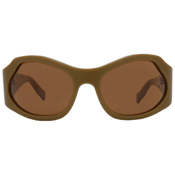 Brown Wrap Sunglasses SF1078S 320