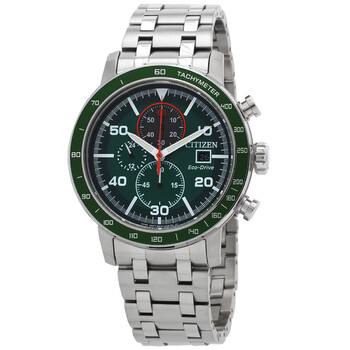 Brycen Chronograph EcoDrive Green Dial Watch CA085156X