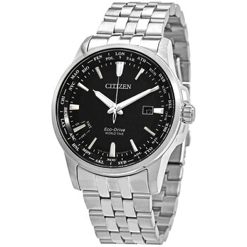 Brycen World Time Black Dial Stainless Steel Watch BX100057E