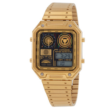 C3PO Perpetual Quartz AnalogDigital Black Dial Watch JG212359E