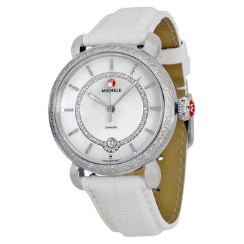 CSX Elegance Mother of Pearl White Leather Watch MWW03T000039