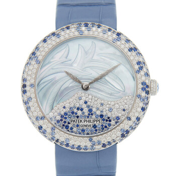 Calatrava Automatic Mother of Pearl and Blue Sapphire Watch 4899901G001