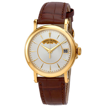 Calatrava Automatic Opaline Dial 18 kt Yellow Gold Watch 5153J