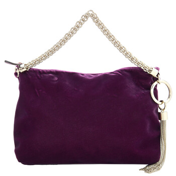 Callie Shimmer Suede Clutch Bag