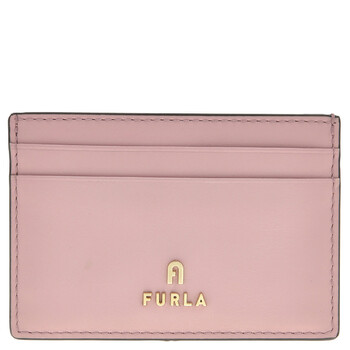 Camelia Logo Plaque Leather Card Holder