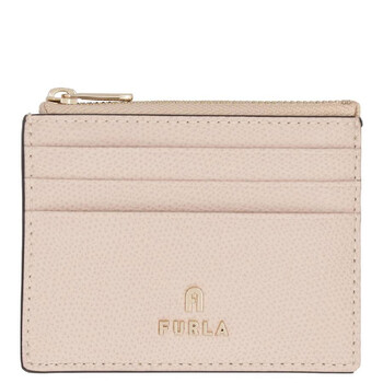 Camelia Zipped Leather Card Holder