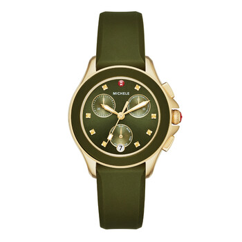 Cape Olive Green Sunray Dial Chronograph Watch MWW27C000006