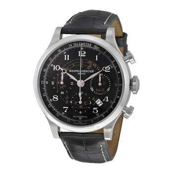 Capeland Chronograph Black Dial Black Leather Watch M0A10168