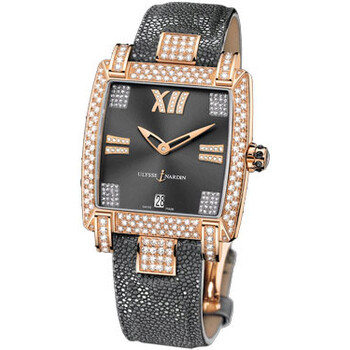 Caprice Grey Dial Stingray Leather Automatic Watch 13691AC309